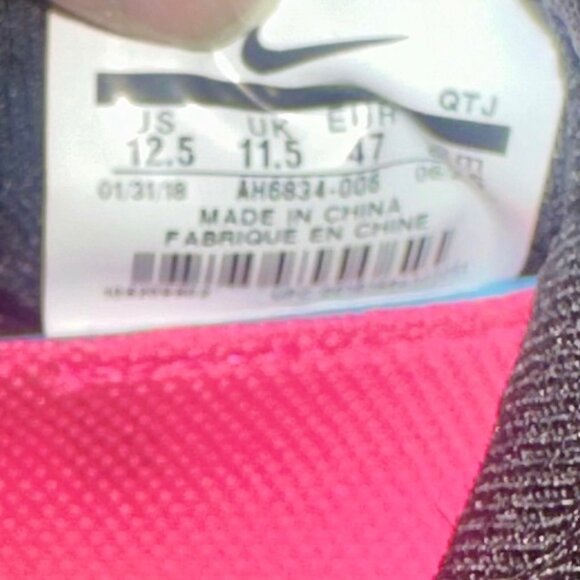 Nike Air VaporMax Utility Sneakers In Black Pink Blast Mens Size 12.5 - Picture 6 of 7